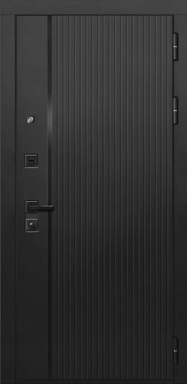 Входная дверь ДвериПРО L-45 Алиса (16мм, ПВХ софт грей, зеркало) DPRO200963 внешняя сторона